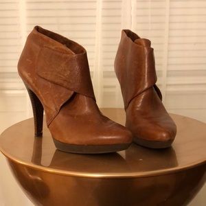 Nine West cognac booties